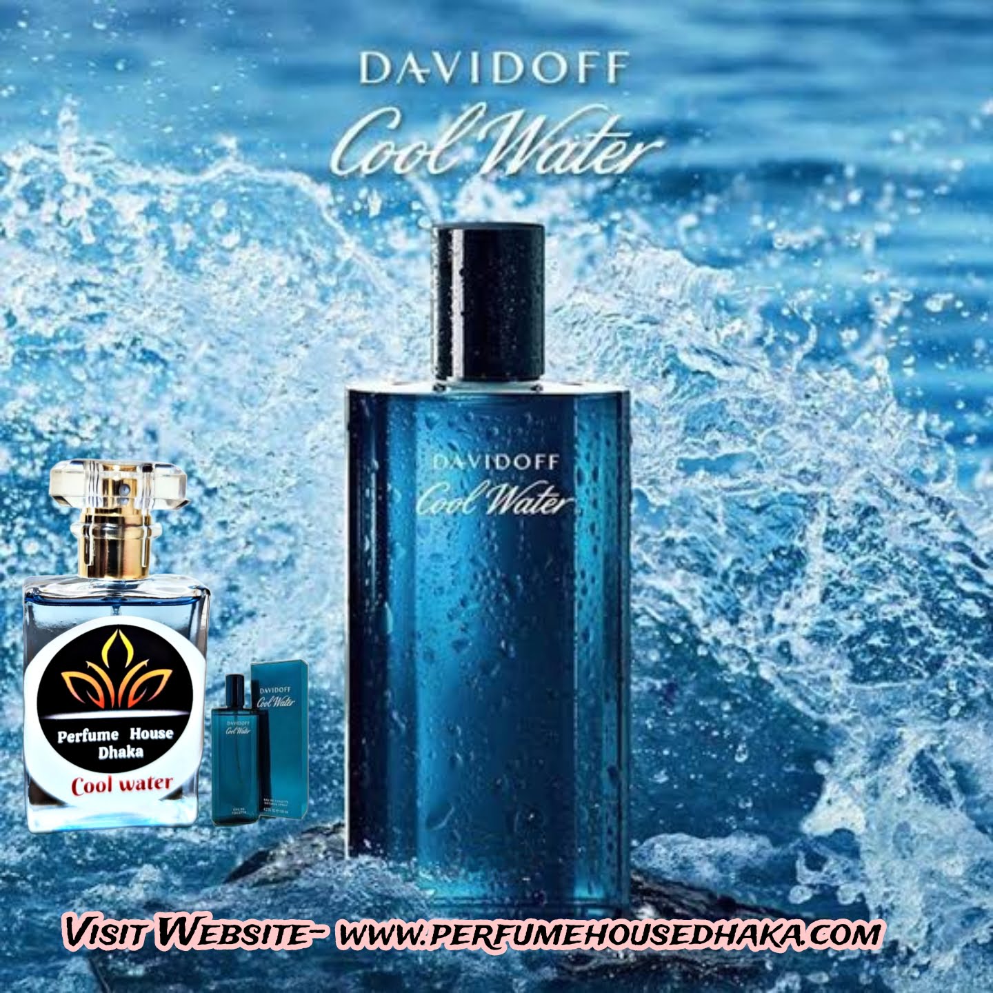 Davidoff Cool Water For Men inspired perfume EDT Dubai version (5ml, 15ml,30ml,100ml) (95% Similar)