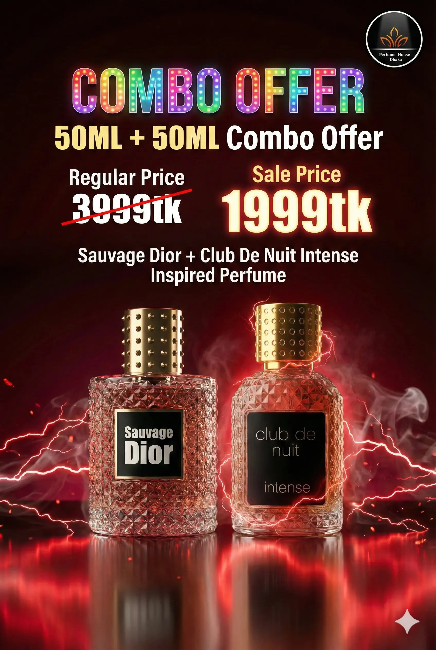 Ultimate Men’s Combo: Sauvage Dior + Club De Nuit Intense Inspired Perfume (50ml + 50ml)